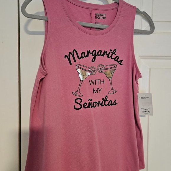 NWT Celebrate Together Graphic Tank Top Size XS **PINK** - Picture 1 of 11